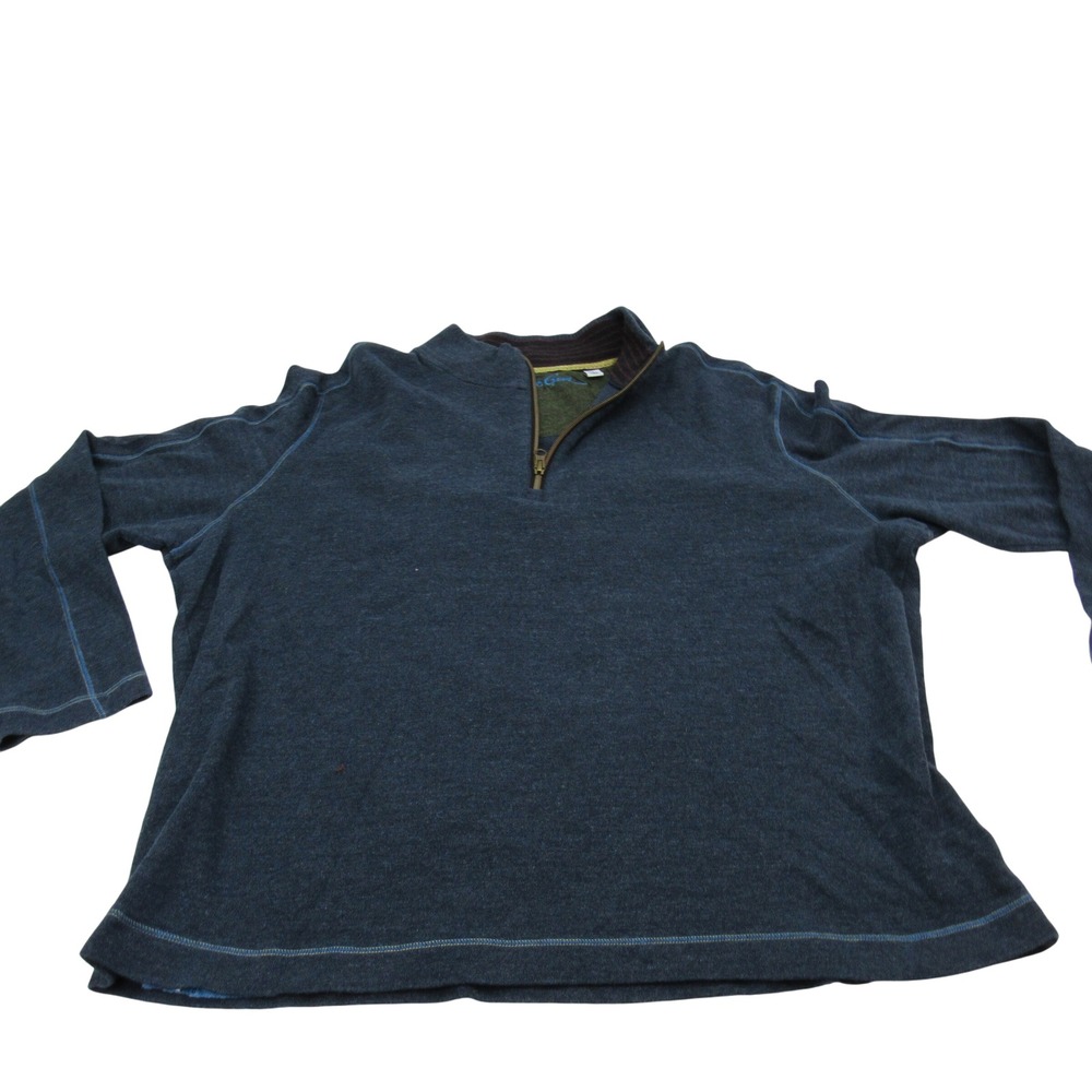 Robert Graham Mens‎ 2XL Quarter Zip Pullover Sweater Classic Fit  Blue